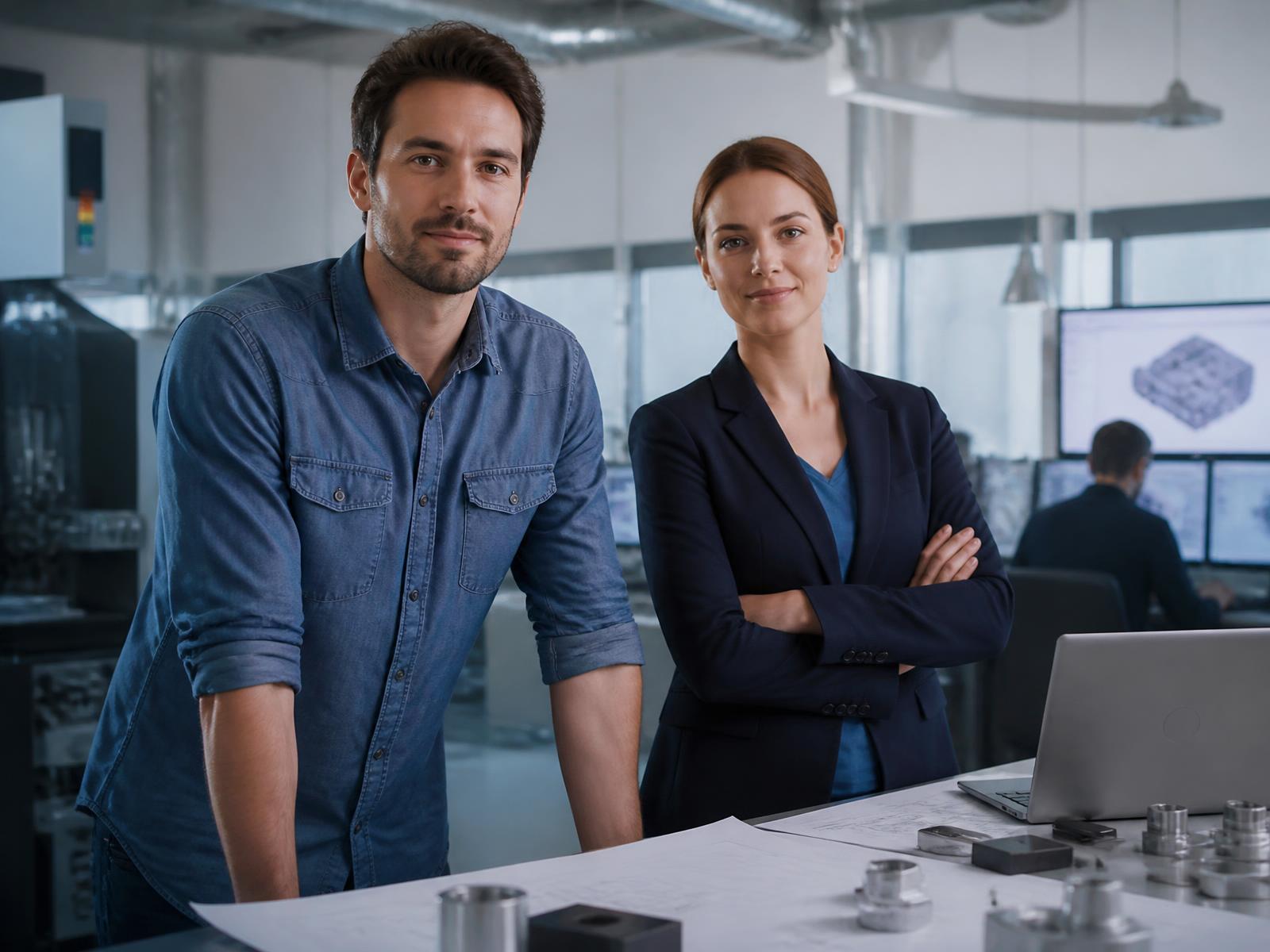 Engineer and IT specialist in a modern technical company
